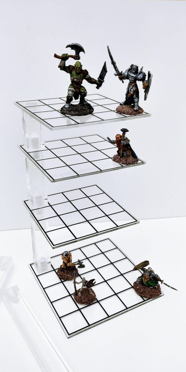 3D Combat Risers - Deluxe Set - Clear Mithril